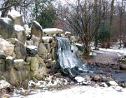 Sonsbeekpark, Arnhem  (c) Henk Melenhorst : Arnhem, Sonsbeek, Sonsbeekpark, sneeuw, snow, winter, waterval